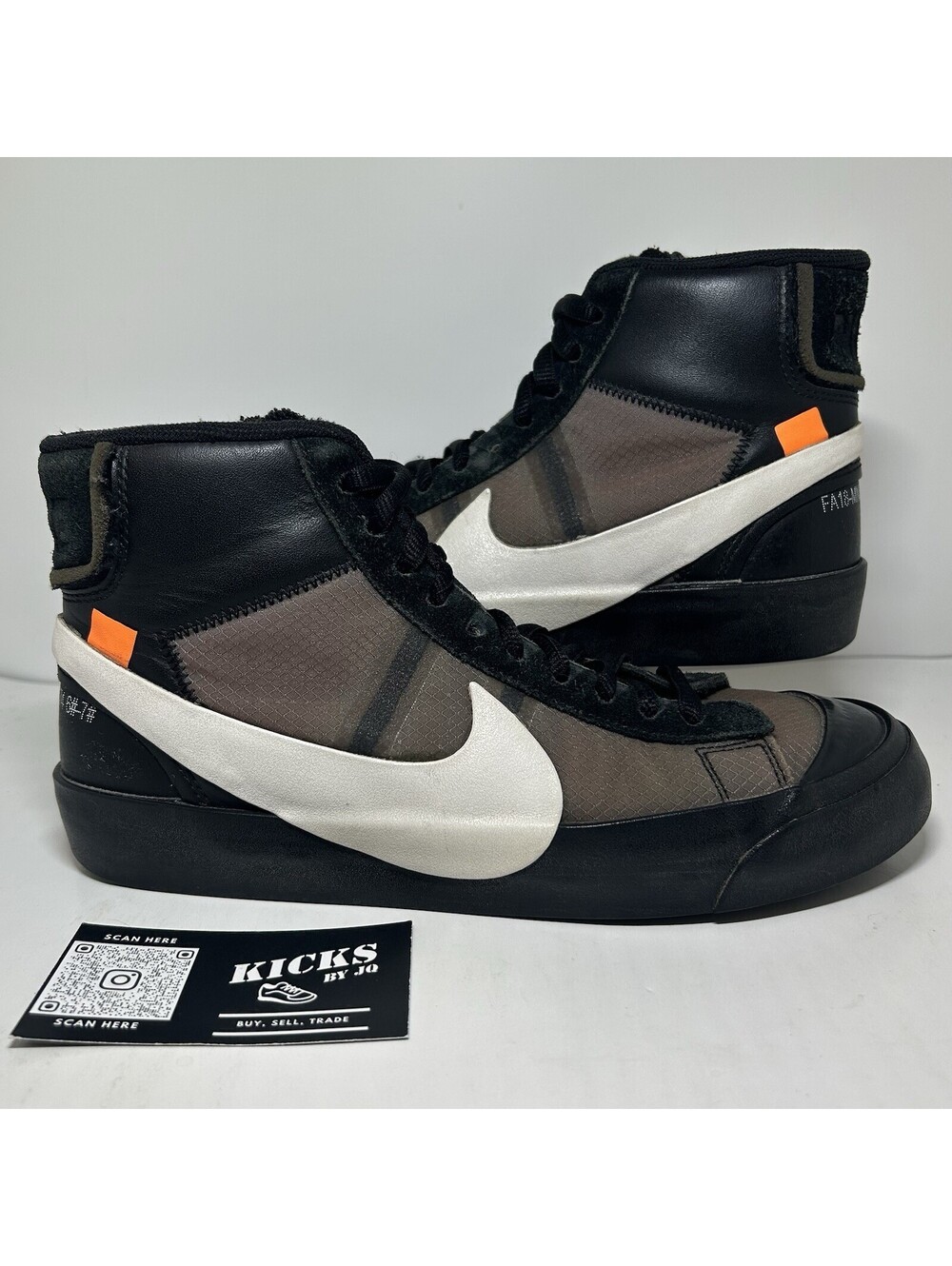 Nike Blazer Mid Off-White Grim Reaper  Black - Size 6.5 - (AA3832-001)